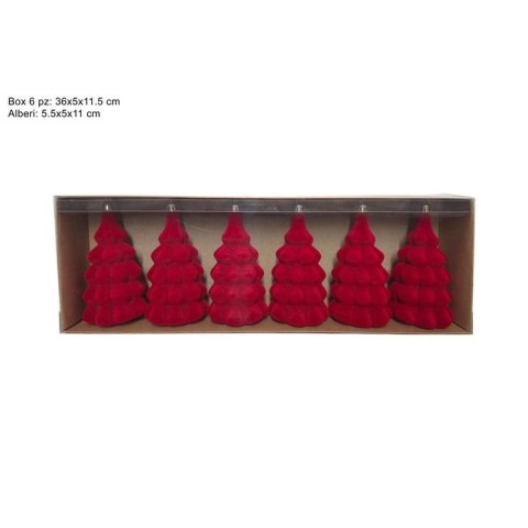 ALBERI 11CM 6PZ. ROSSO VELLUTO